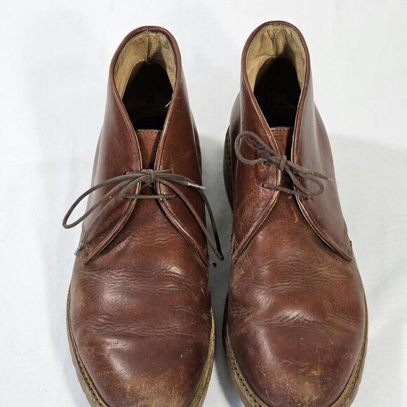 Frye Leather Brown Lace Up Oxford Chukka Ankle Boots Men\'s Size US 10.5 D main image 4